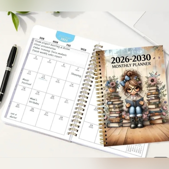 Cute Illustrated Monthly Planner 2026-2030 - Picture 2 of 5